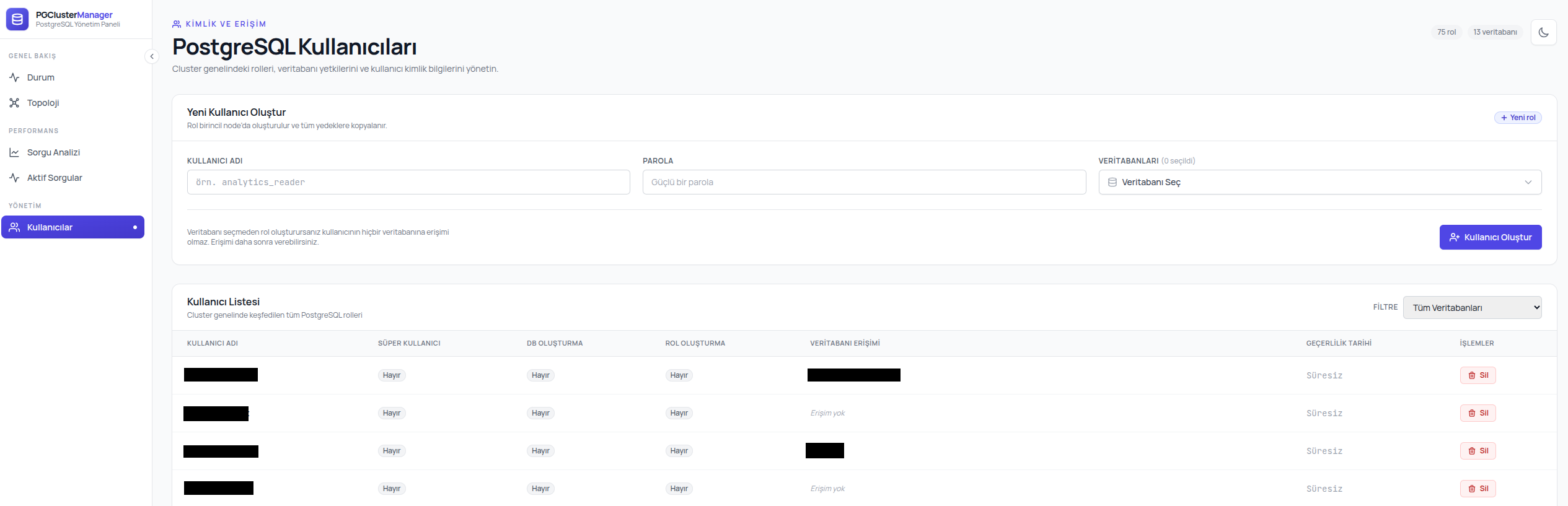 MonoDB Manager Users